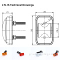 Δείκτη φωτός 2 LED 12V-24V πλευρικός δείκτης